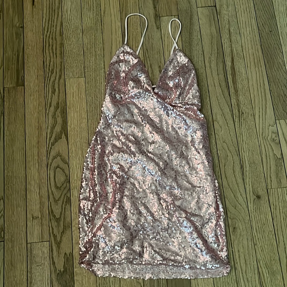 Lucy in the Sky Pink Sequin Party Dress